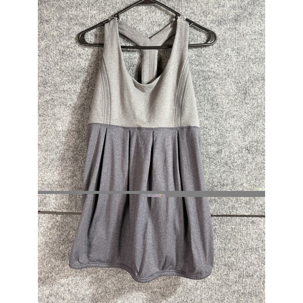 Lululemon No Limits Tank – Women’s Size 12 – Gray/Black – Built‑In Bra – Flowy